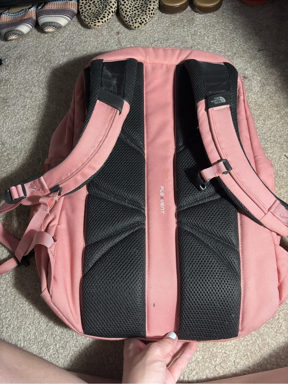 The North Face Dusty Rose Women's Backpack with Bungee Cord